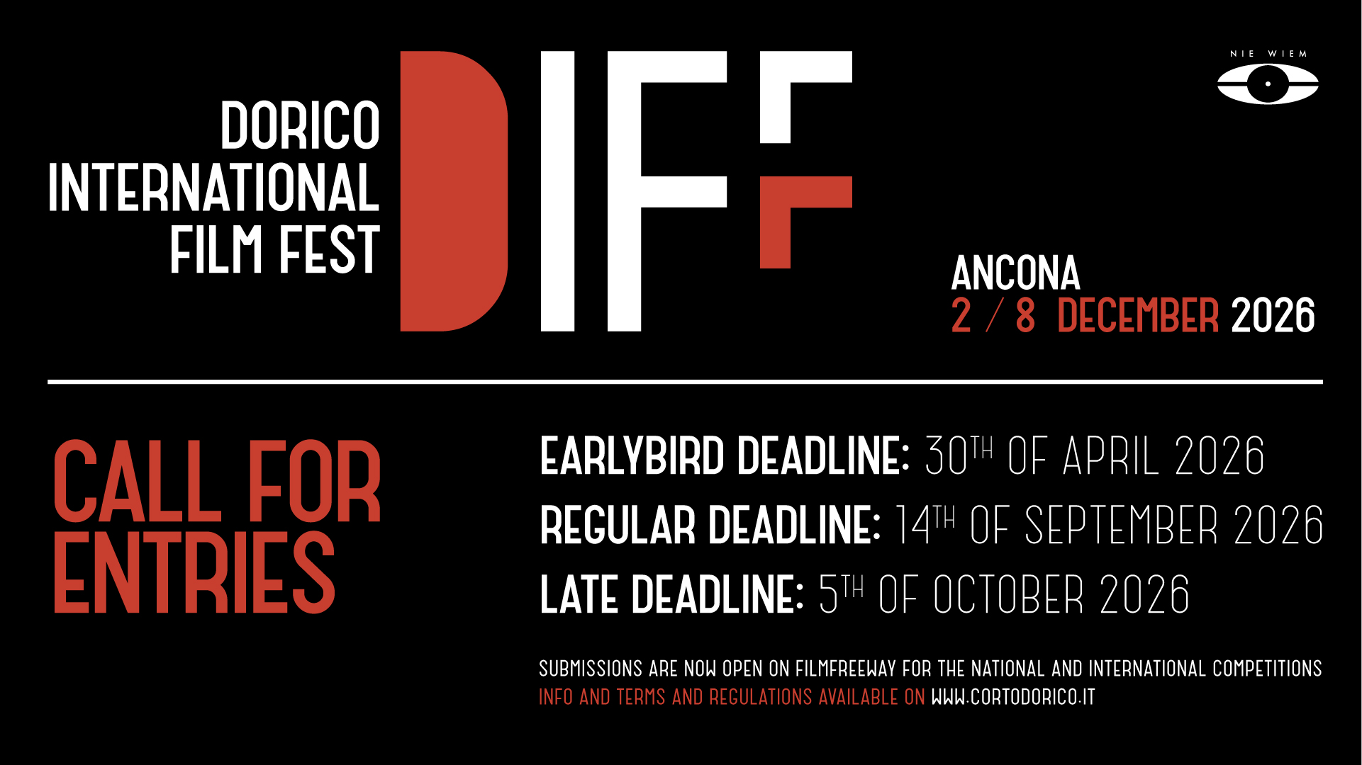Dorico International Film Fest 2026: €8,000 Prize Pool